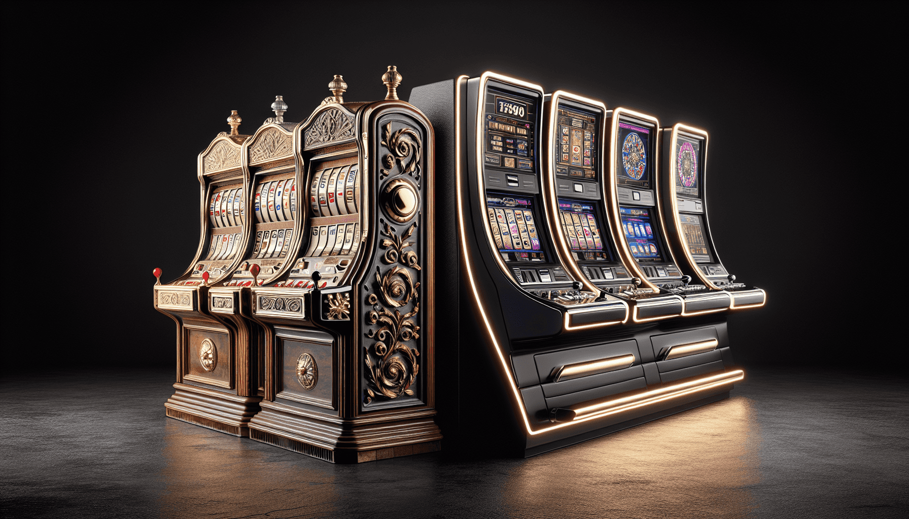 Macchina slot vintage e moderna